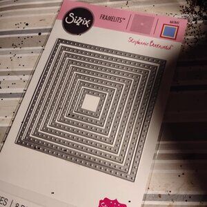 Sizzix framelets square metal die cuts large med small set spellbinders